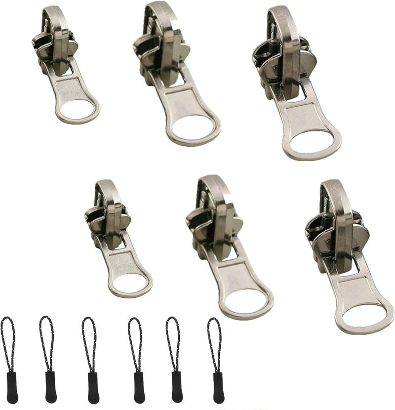 Rabihike Universal Zipper Repair Kit - 3-Size Double-Sided Zippers Slider Replacement with Zipper Pull for Jackets, Luggage, Backpacks & Outdoor Gear | No-Sew Installation - Image 1